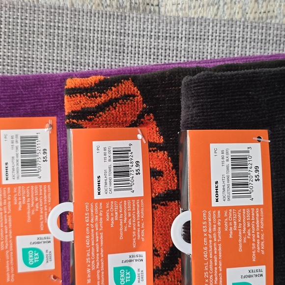 CELEBRATE TOGETHER HALLOWEEN HAND TOWEL BUNDLE OF 3 - Picture 6 of 6